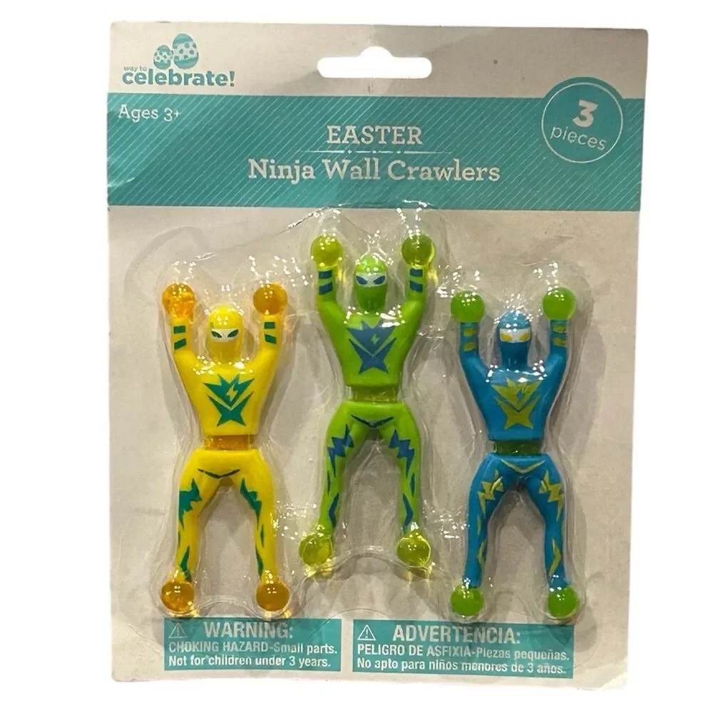 Easter Party Favors for Boys Bunny Jumpers Spinning Top Wall Crawlers Bubble Kit